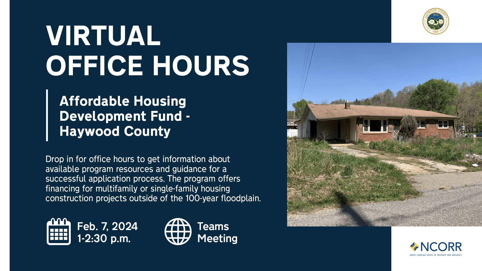 NCORR event - AHDF-Haywood Office Hours